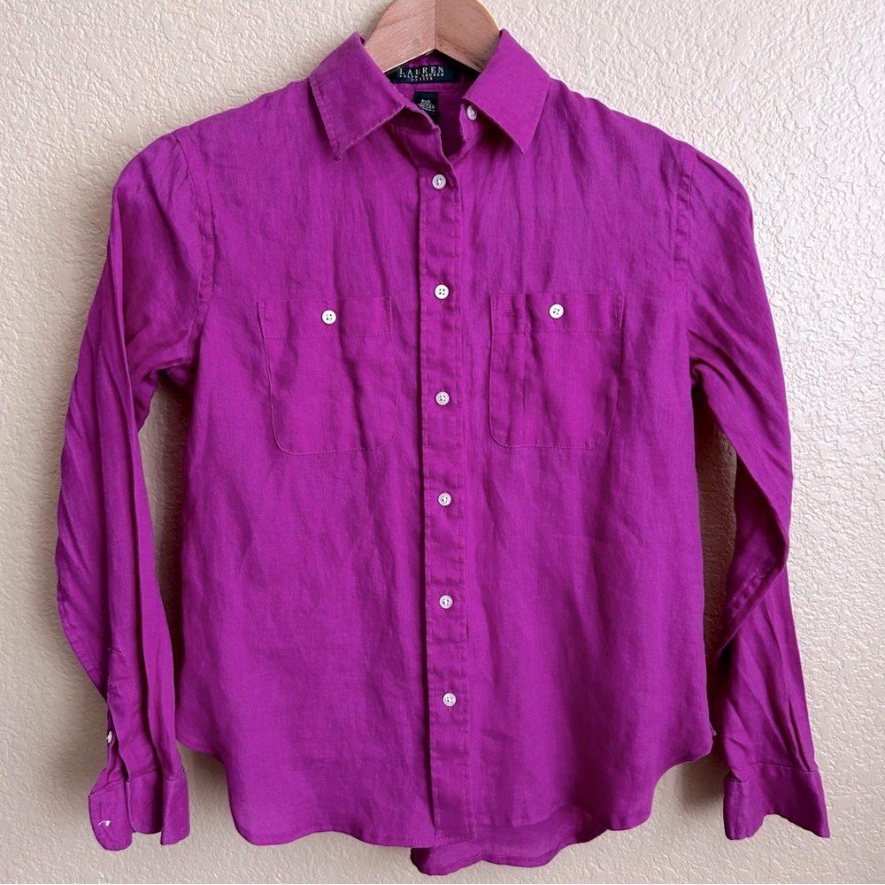 Ralph Lauren Fushia Button Down Shirt
